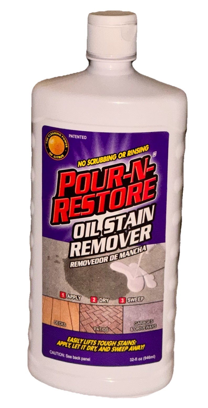 Pour-N-Restore Oil Stain Remover 32oz -Concrete & Driveway Cleaner -Rare Formula