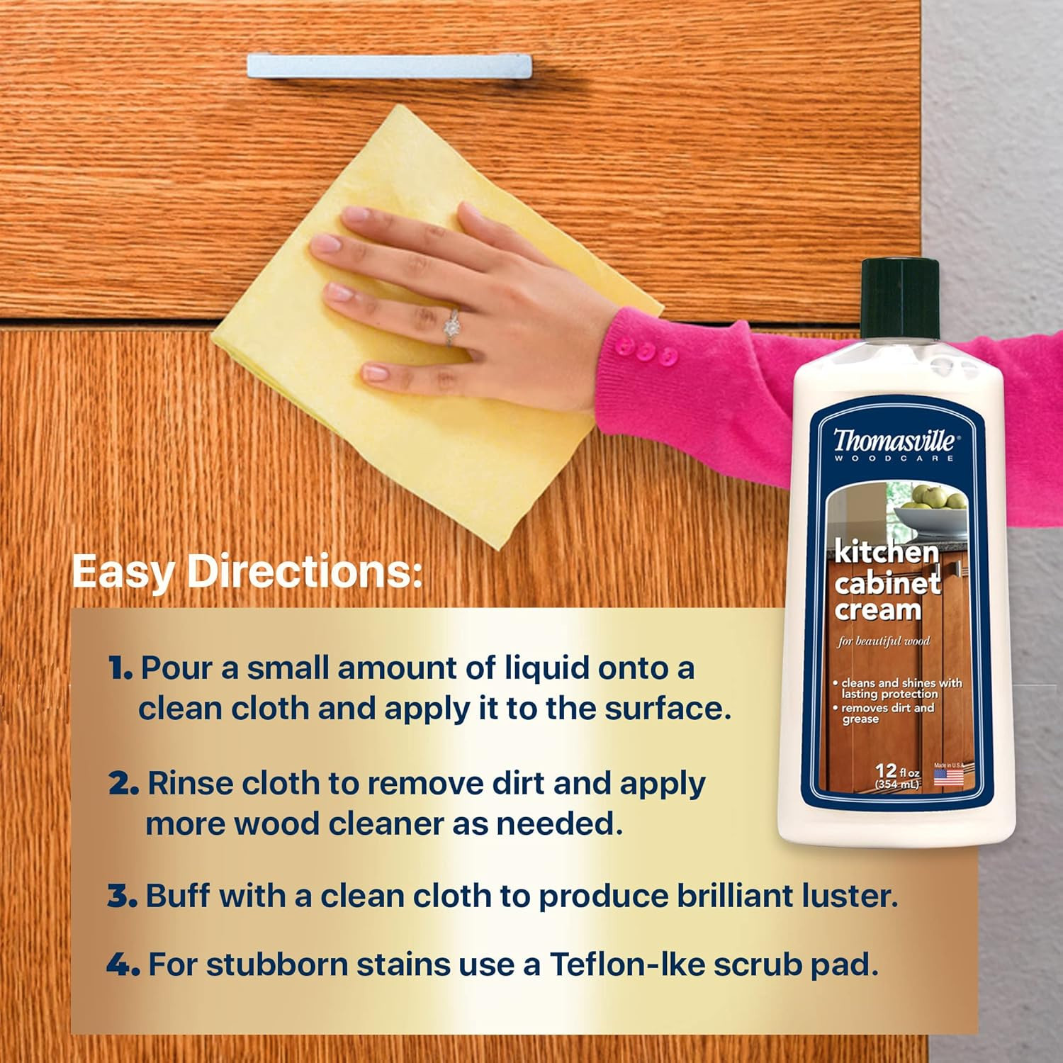 KITCHEN CABINET CREAM – Multisurface Wood Cleaner and Polish Furniture Quick Shi