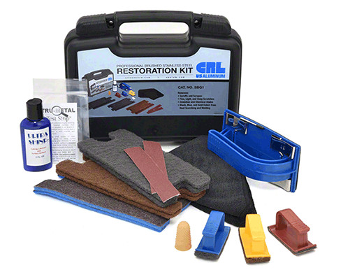 CRL SBG1 Professional Brushed Stainless Steel Restoration Kit Black