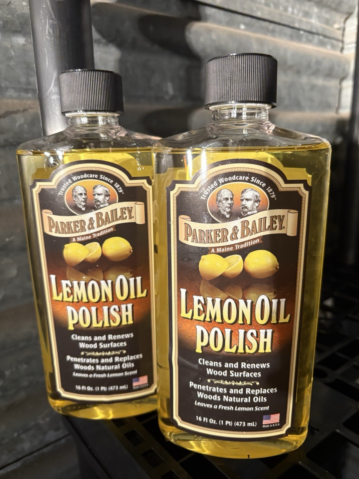 (2-Pack) PARKER & BAILEY LEMON OIL POLISH Furnitures Woods CONDITIONER CLEANER