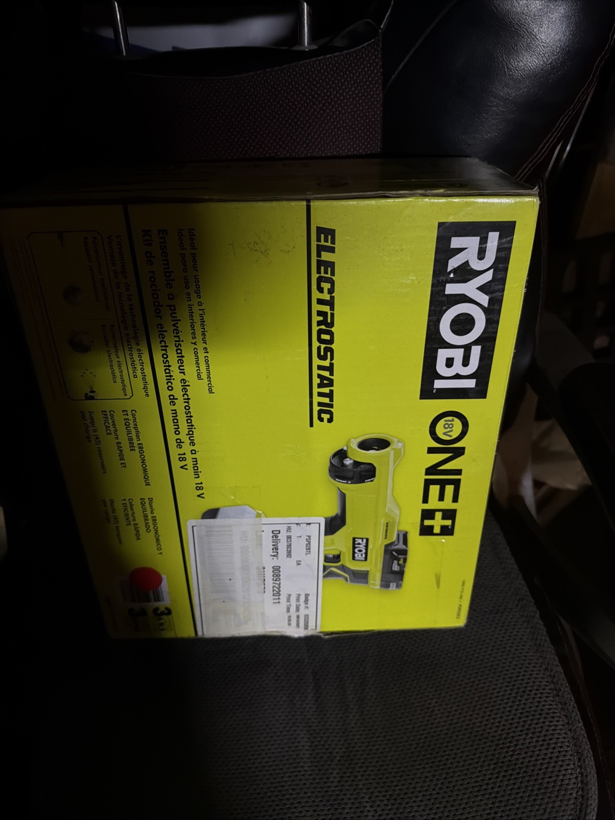 New Ryobi ONE+ 18V Cordless Handheld Electrostatic/Disinfectant Sprayer PSP02K