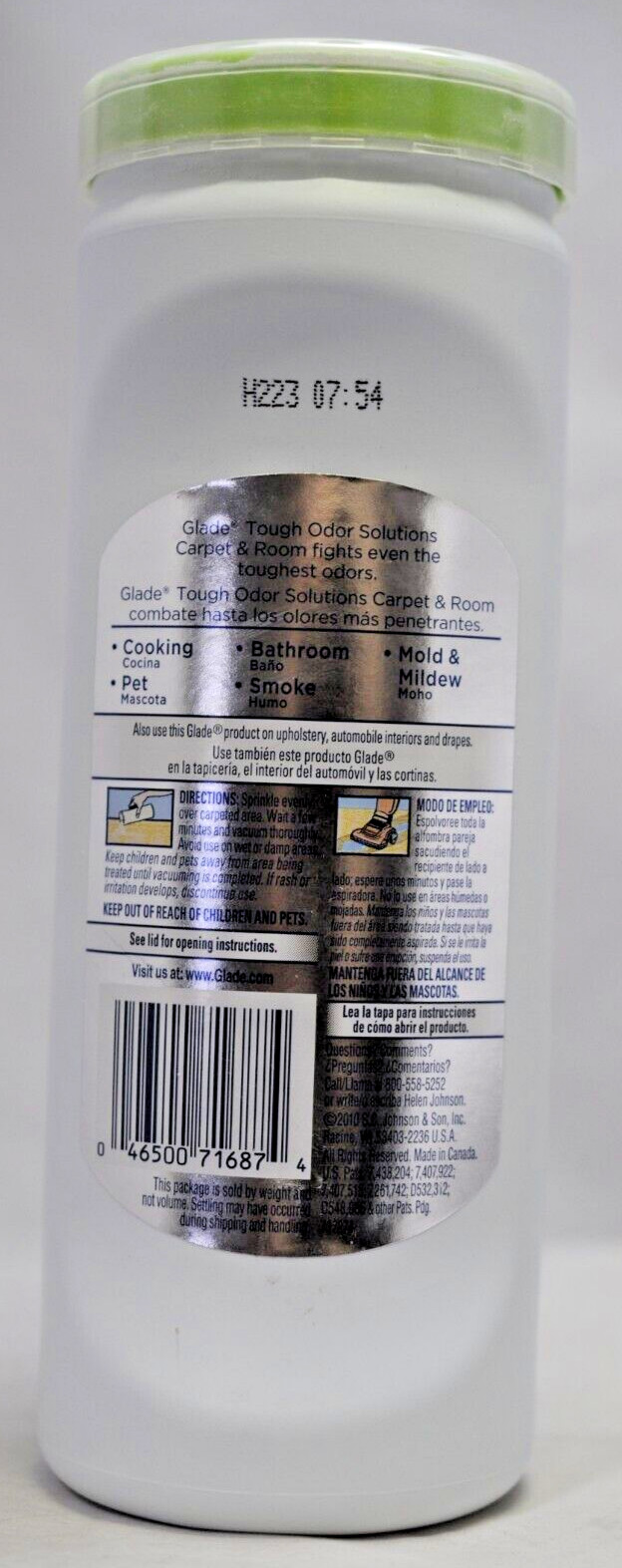 Glade Tough Odor Solutions Carpet & Room Fresh Scent OPEN CONTAINER