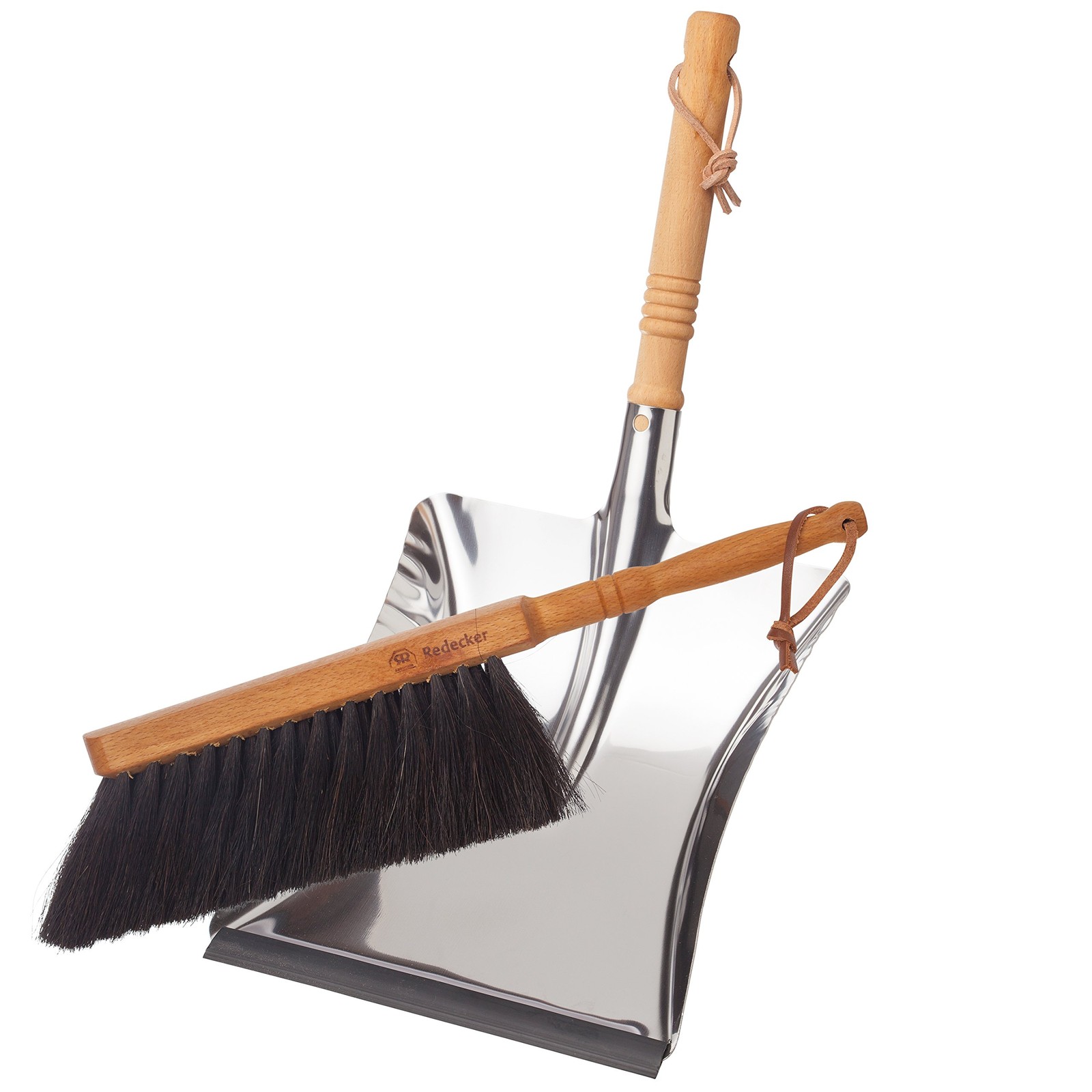Horsehair Fiber Hand Brush and Dust Pan Set – Wooden Broom and Dustpan Set fo…