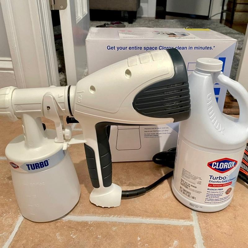 Clorox Turbo Power Sprayer w/Three 1/2 gallon disinfectant solution