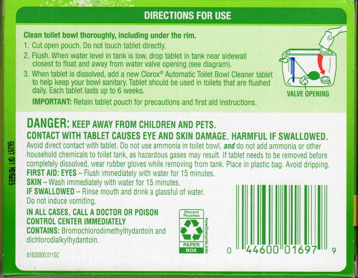 Clorox Automatic Toilet Bowl Cleaner Tablets 2 Pack Tough Stain Repellent