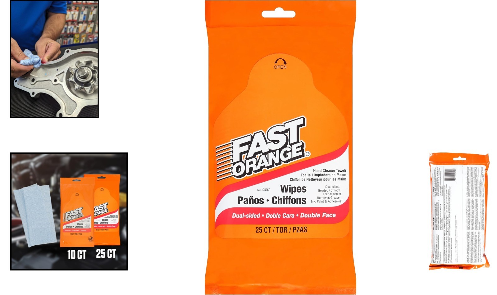 Permatex Heavy-Duty Hand Cleaner Wipes – 25 Count for Tough Grease Removal