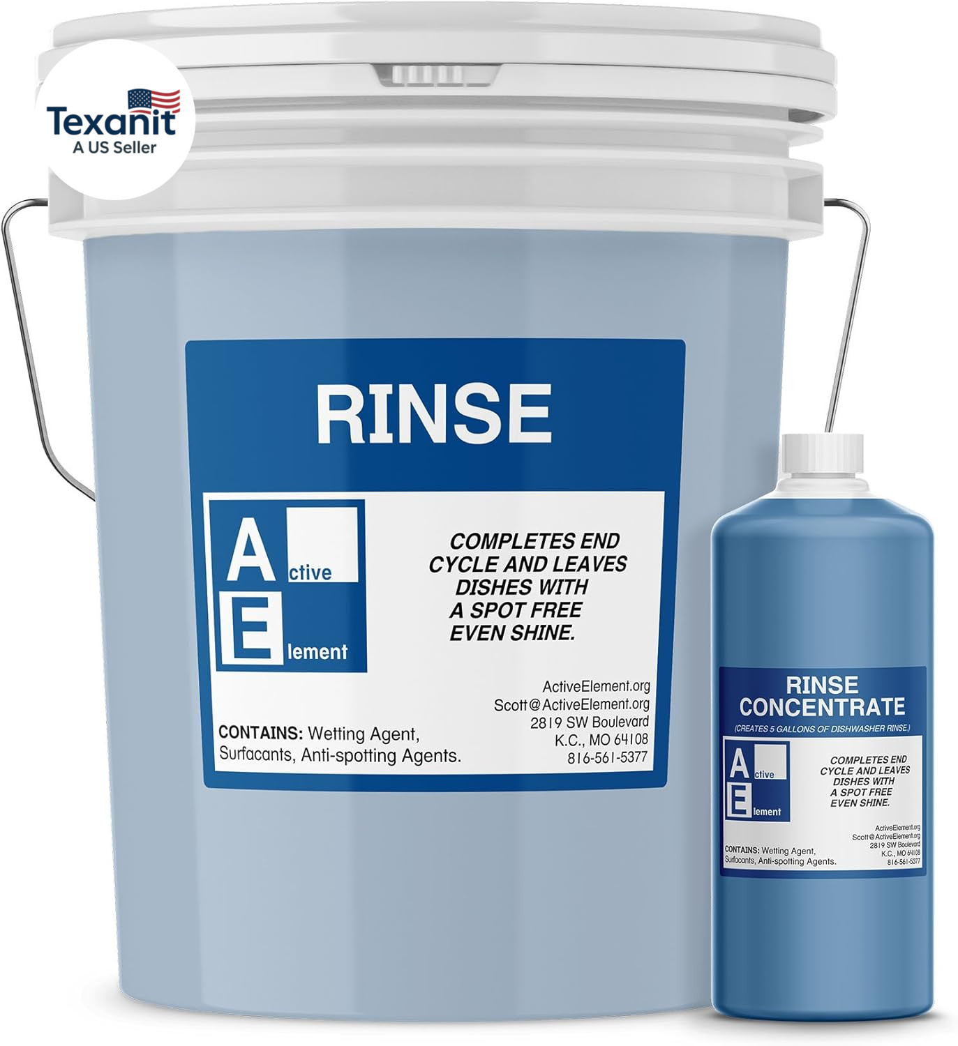 Commercial Dishwasher Rinse – Makes Two 5-Gallon Pail – for High Temperature and
