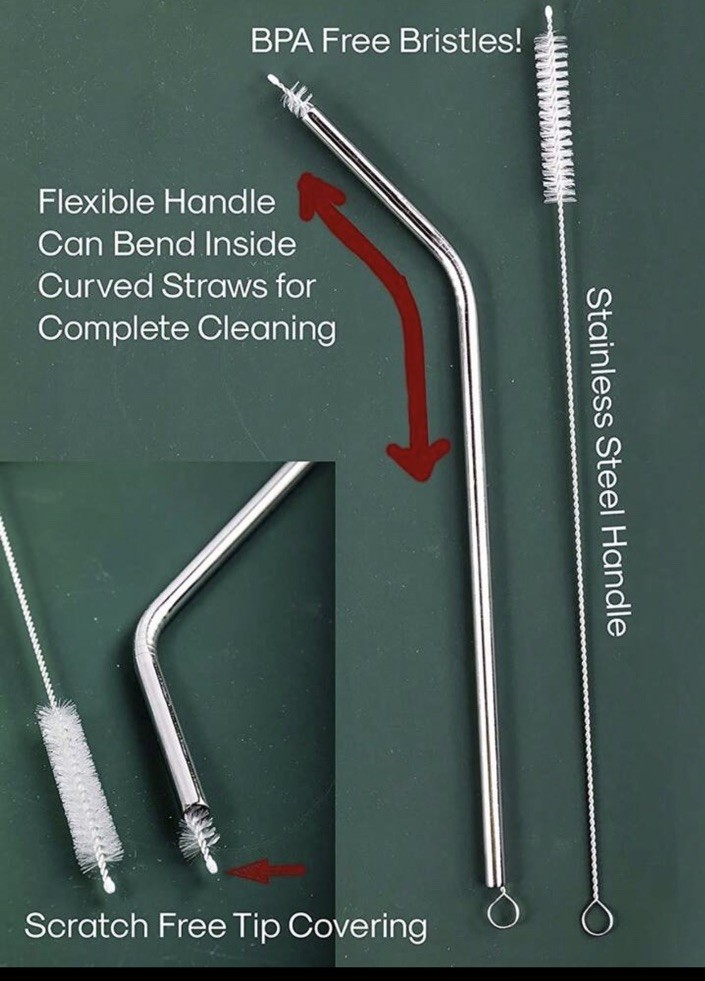 10PCS Extra Long Straw Cleaner Brush Set for Bottles & Tight Spaces