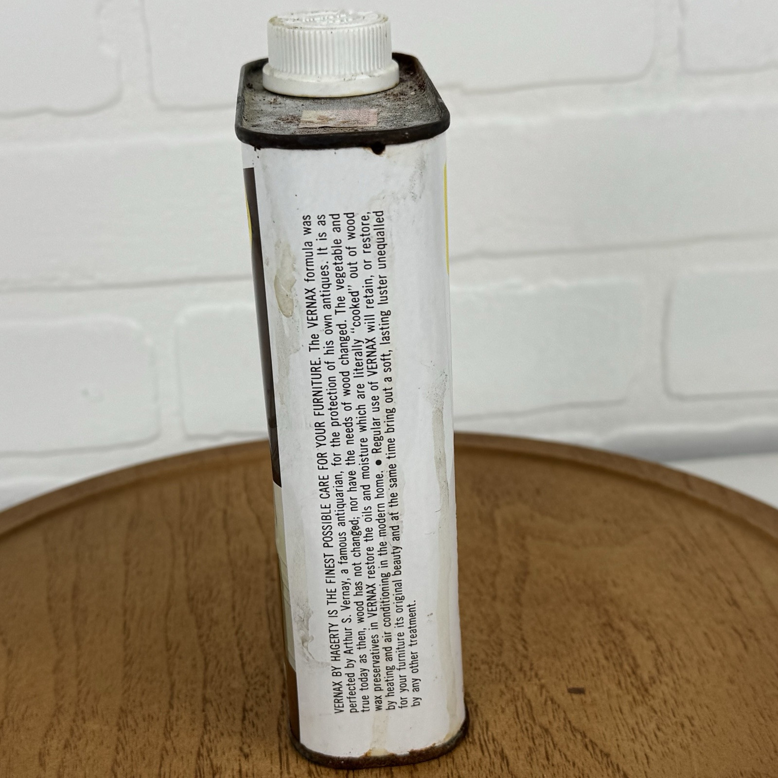 Hagerty Vernax Furniture Polish Beauty Cream Pure Beeswax Base 16 Ounces Full