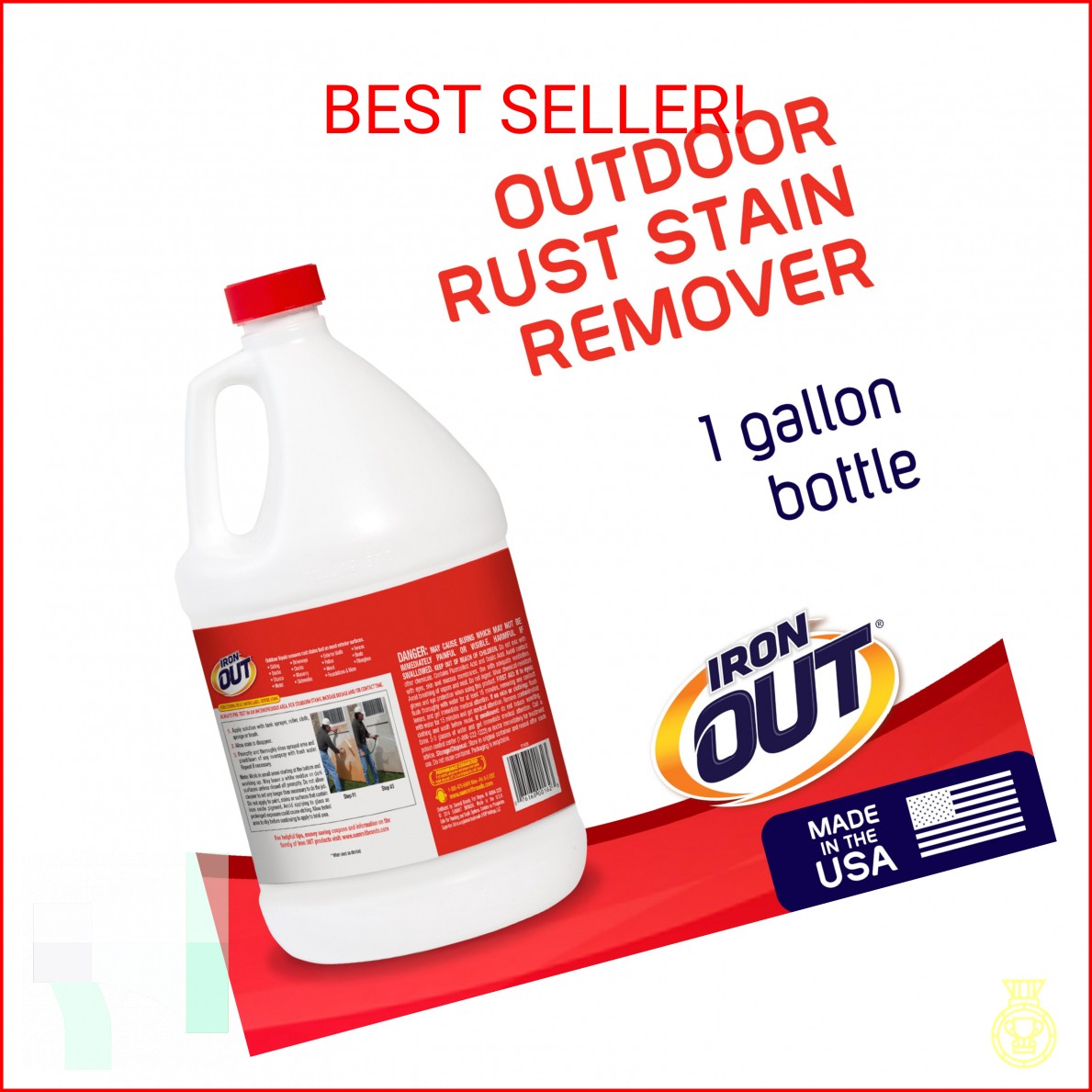 Iron OUT Liquid Rust Stain Remover, Pre-mixed, Quickly Removes Rust Stains from