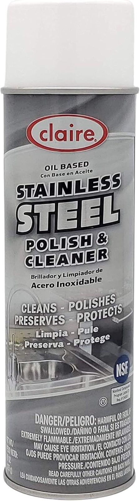 Claire Cl841-12Pk Oil Based Stainless Steel Polish & Cleaner, 15 Oz. Net Wt, 12