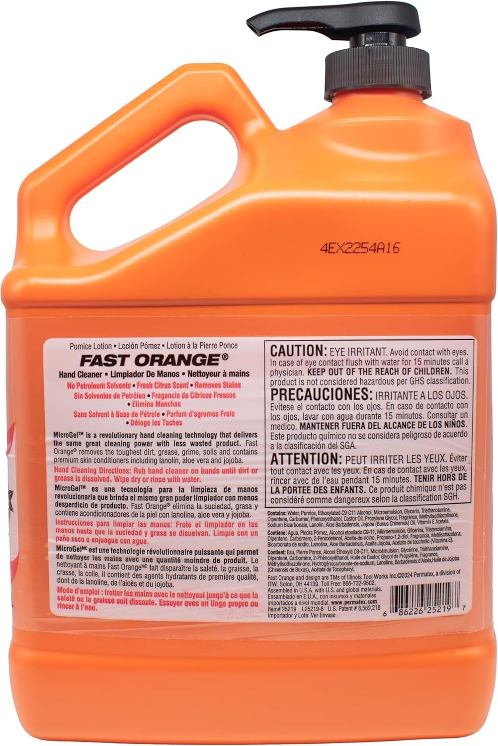 Fast Orange Pumice Hand Cleaner, 1 Gallon Orange Scented – 25219