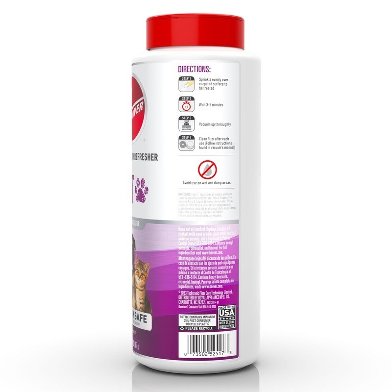 Carpet Refresher Powder Pet Odor Eliminator Vacuum Safe Clean Fresh Scent 32oz