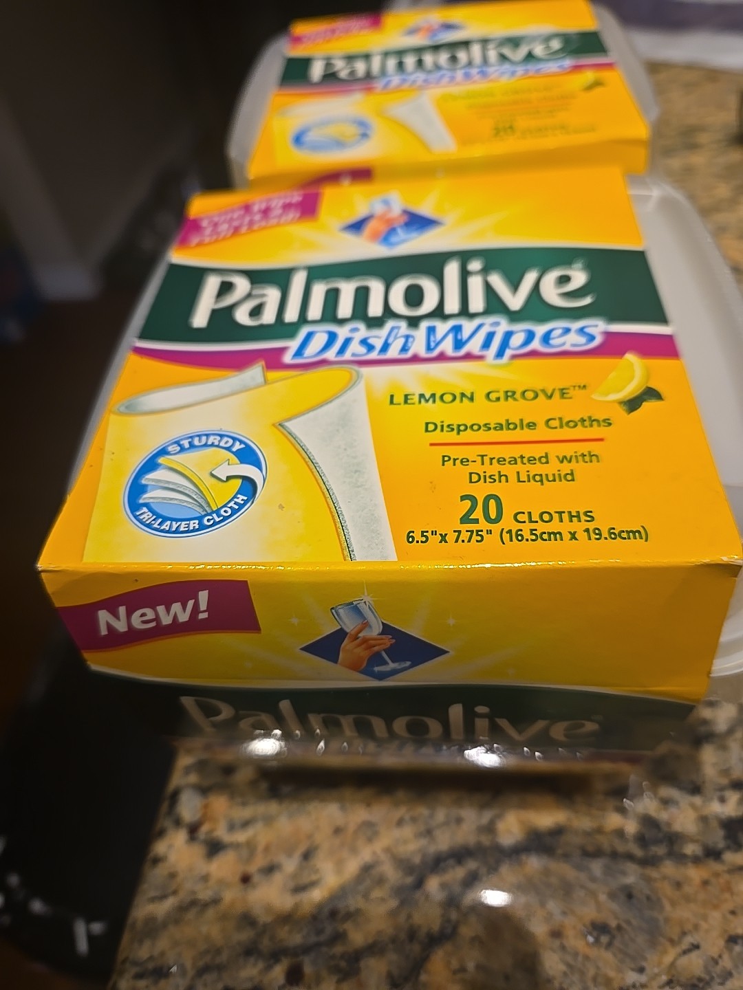 X2 Palmolive Dish Wipes Lemon Grove Pretreated Disposable Cloths 20 Count