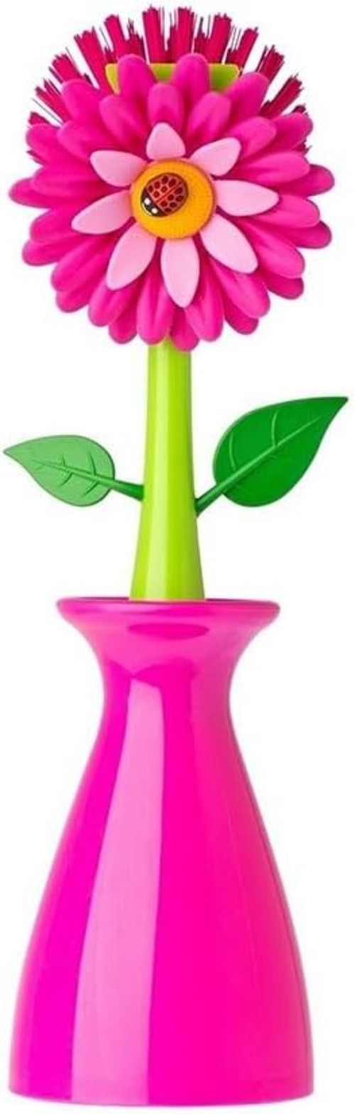 Flower Power Kitchen Scrub Brush Set – Dishwasher Safe