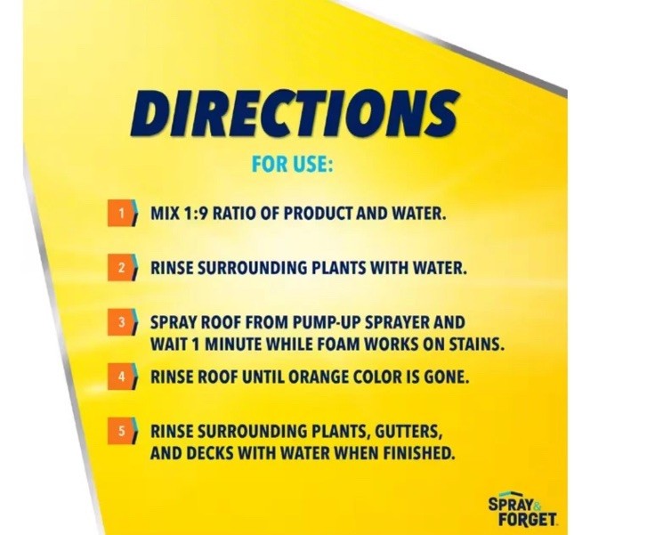 Spray & Forget 32oz – Super Concentrated Revolutionary Roof Cleaner