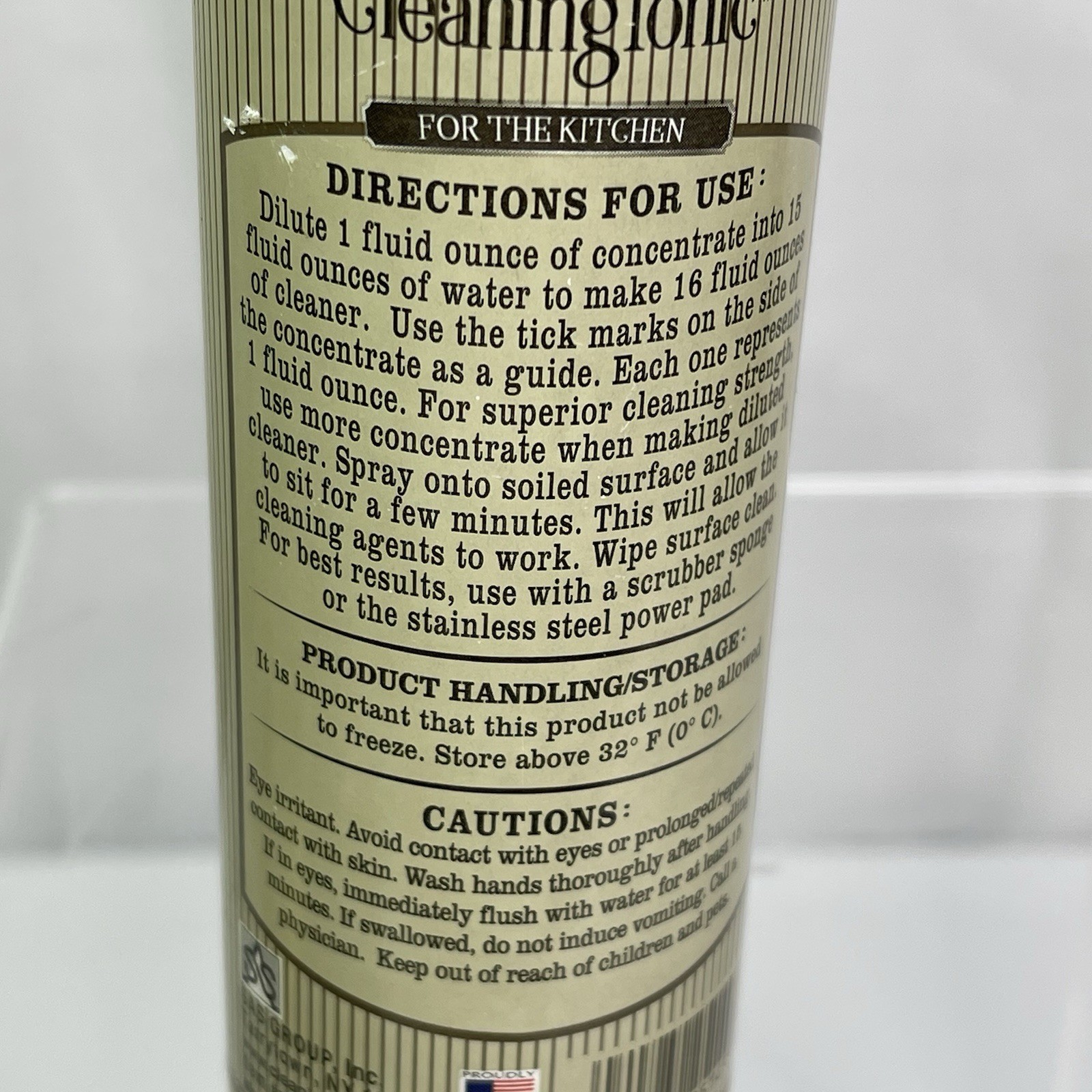 Dutch Glo Cleaning Tonic Kitchen Concentrate 8 fl oz Bottle Lot of 2 NEW