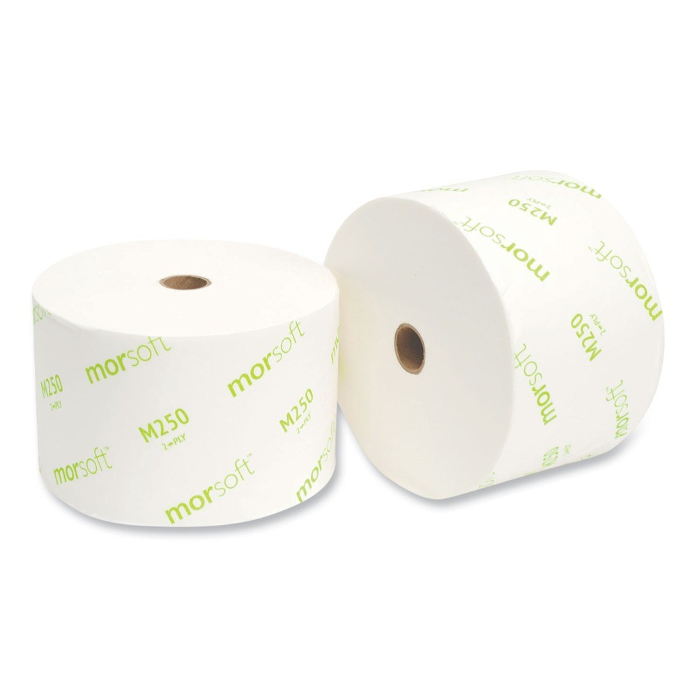 Morcon Paper M250 2-Ply Small Core Bath Tissue – White (1,250/RL, 24-RL/CT) New