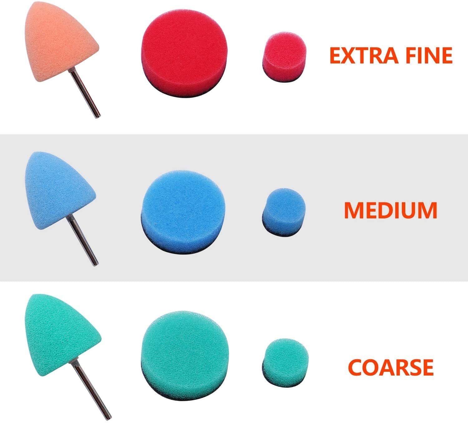 0.59-1.14 inch Buffing Waxing Polishing Sponge Pads For Car Polisher Pads Drill