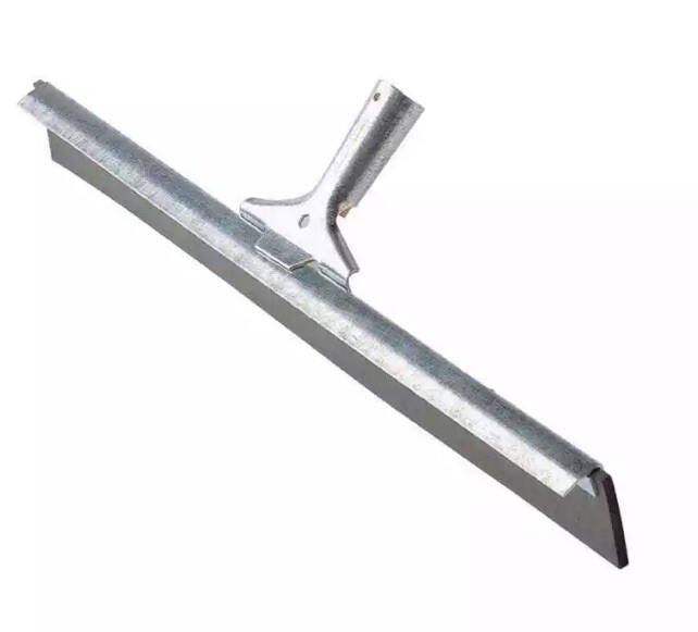 Ettore 24 in Straight Steel Floor Squeegee Industrial Neoprene Galvanized 6-PACK