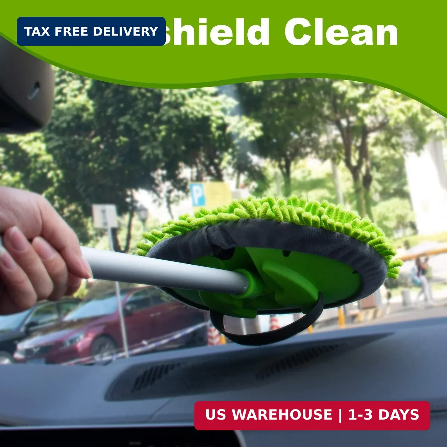anngrowy 62″ Microfiber Car Wash Brush Mop Kit Mitt Sponge with Long Handle Car