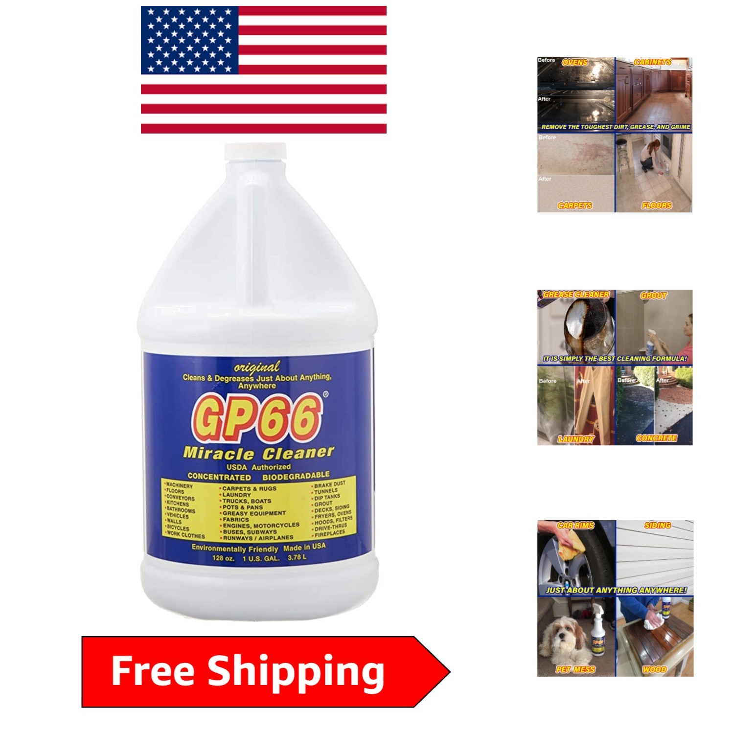 Industrial Strength Green Miracle Cleaner – 1 Gallon, Cleans Over 1,000 Surfaces