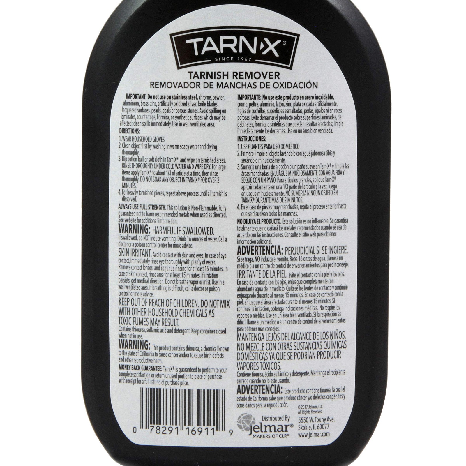 Tarn-x Tarnish Remover, Botella De 12 Onzas (El Empaque Puede Variar)