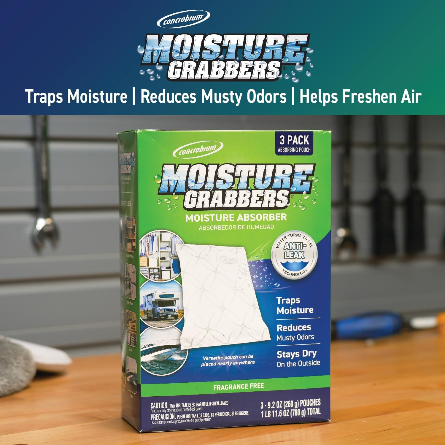 7453276 Moisture Grabbers Humidity Absorbing Pouch, 27.6 Oz