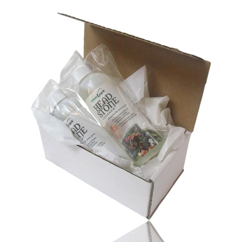 (2-Pack) Headstone Cleaner for Graves Memorials Tombstone Spray 8oz. Klean Logik