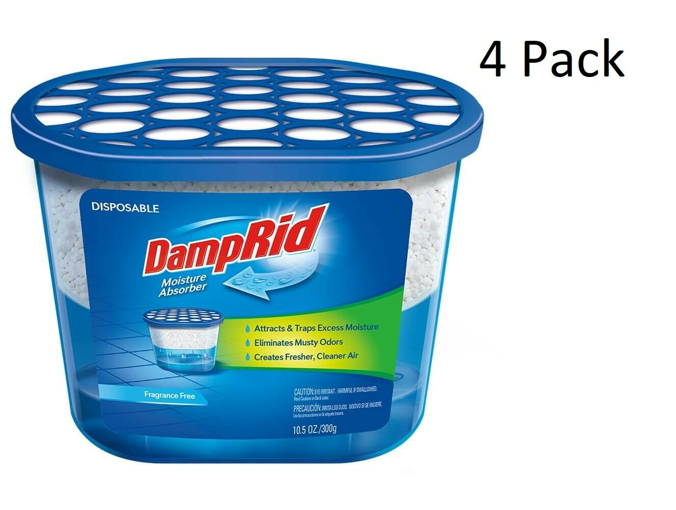 Damp Rid FG50T High Capacity Moisture Absorber, 10.5 Oz 4 pack