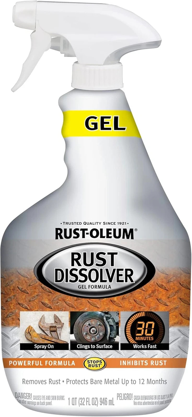 Gel disolvente de óxido en aerosol con gatillo | Eliminador de corrosión de alta