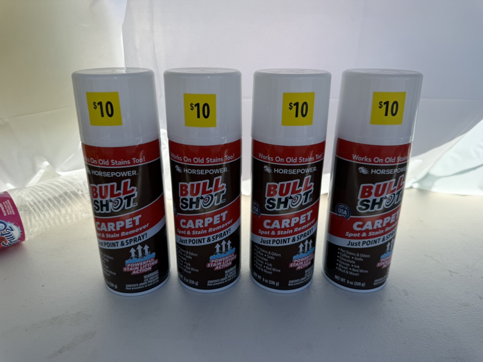 Lot Of 4 Bull Shot Carpet Spot & Stain Remover by, AS-SEEN-ON-TV, Made In USA