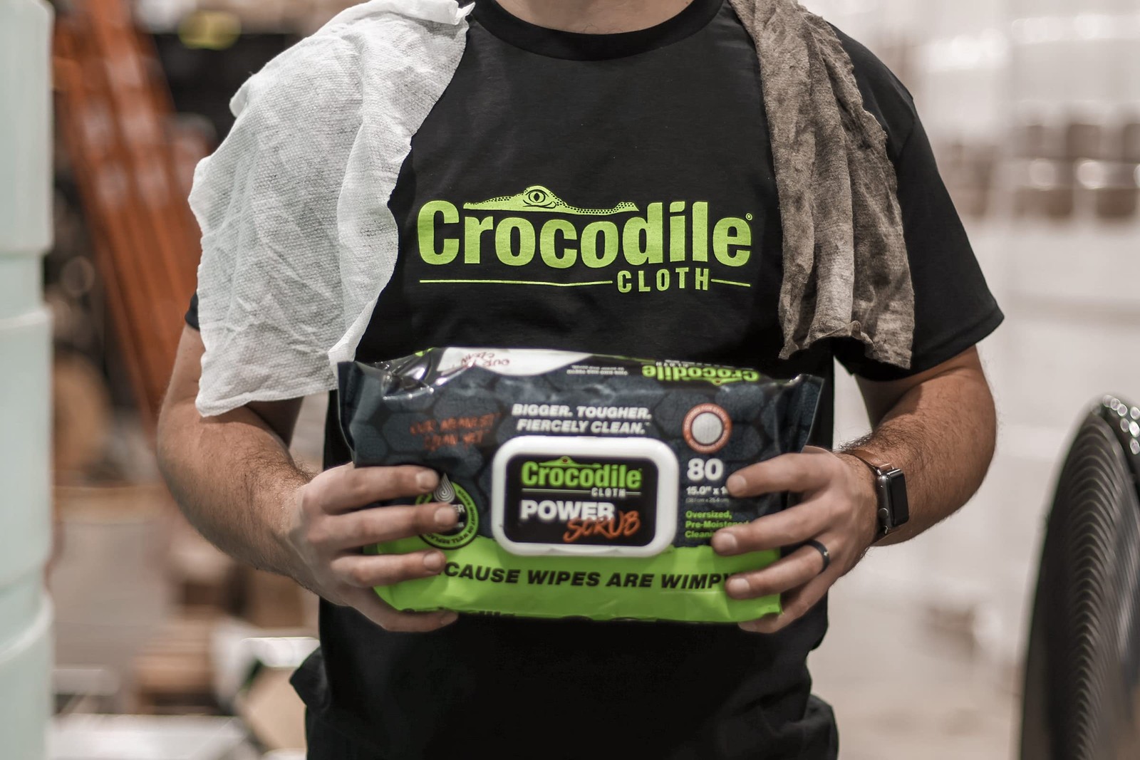 480 Count Crocodile Cloth Power Scrub Cleaning Wipes Pack Of 6 Heavy Duty
