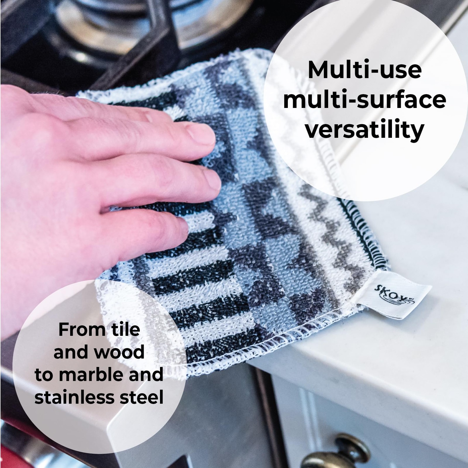 Scrub, 4-Pack Reusable, Non-Scratching Dish Scrubber for Kitchen and Househol…