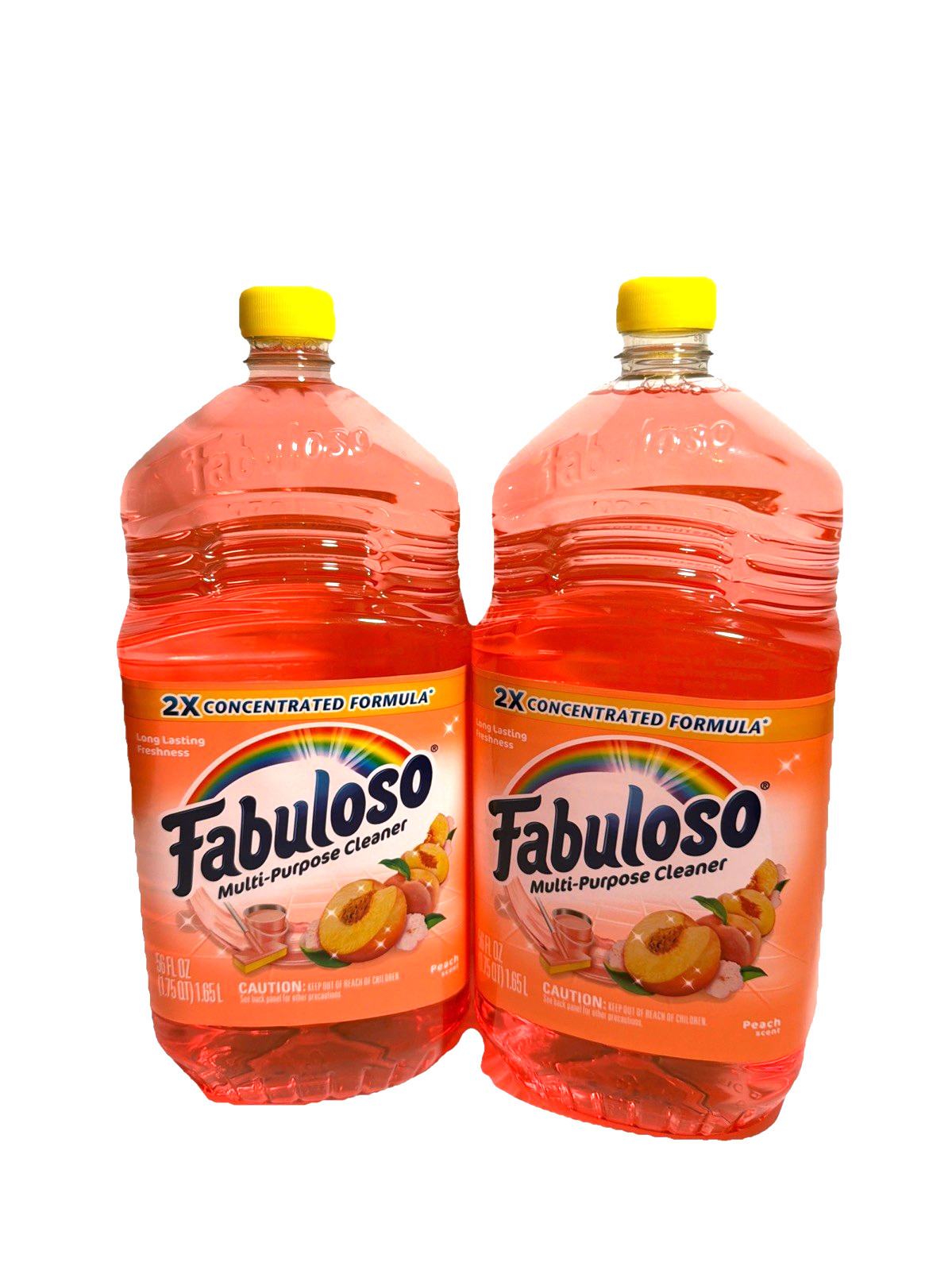 (2 PACK) Fabuloso All Purpose Floor Surface Cleaner, Peach Scent, 56 fl oz 10% D