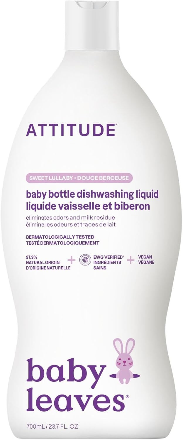 Baby Dish Soap & Bottle Cleaner EWG Verified Dishwashing Liquid No Added