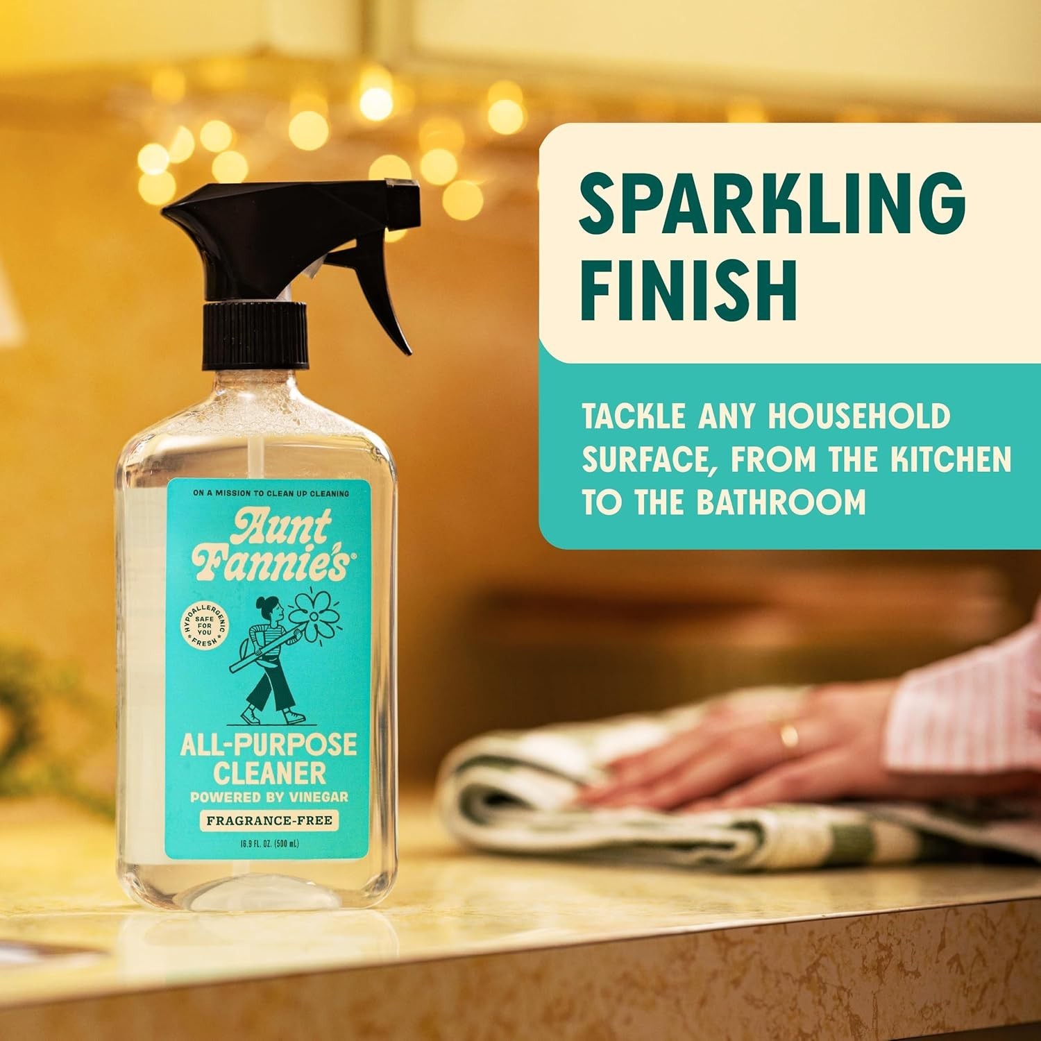Natural Vinegar-Based Cleaner – Non-Toxic & Cruelty-Free, Fragrance-Free Spray