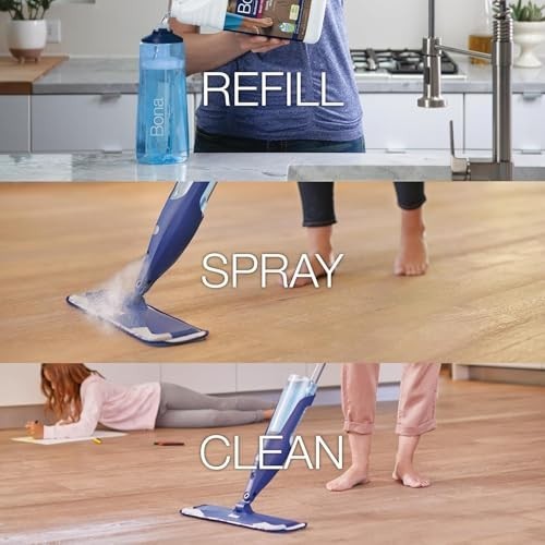 Hardwood Floor Cleaner Refill 128 oz Unscented Residue Free pH Neutral for Wood