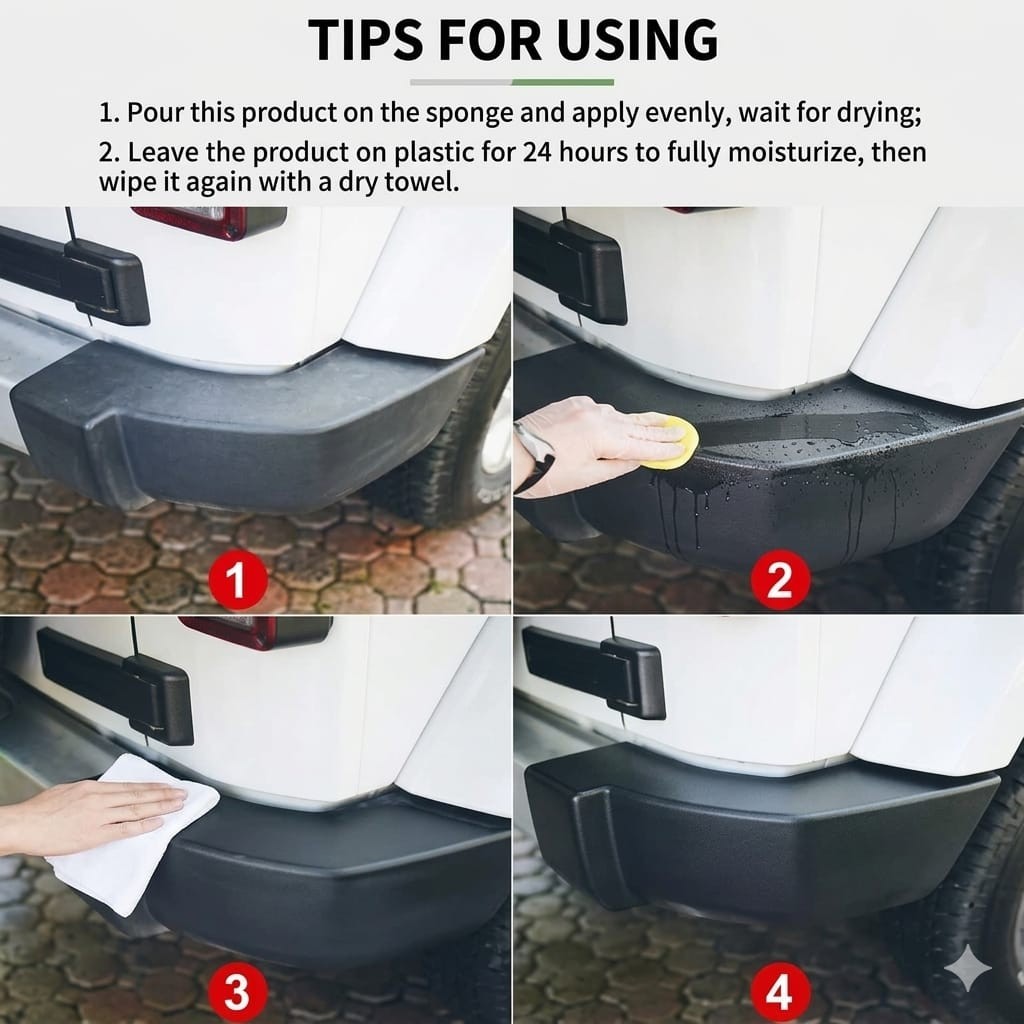 Car Plastic Restorer Back To Black Gloss Plastic Renovator Longlasting Coating L