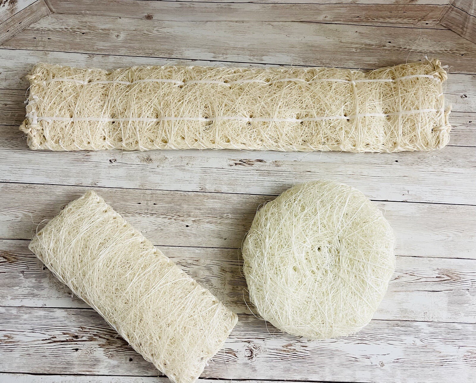 3x Estropajo De Ixtle Mexicano Ixtle Scourer Body Scrub 100% Natural Fibers