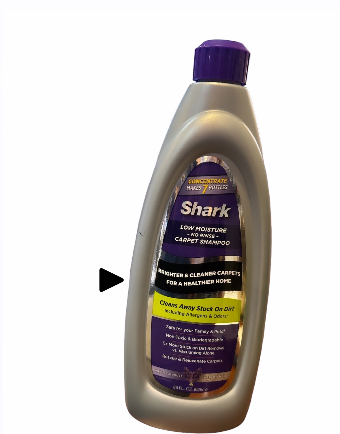 Shark Low Moisture No Rinse Carpet Shampoo 28 oz English Lavender 50% Full