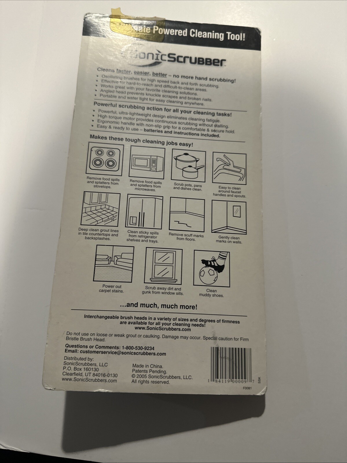 SSK Sonic Scrubber Kitchen Cleaning Tool (L)