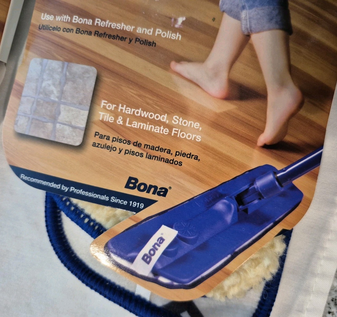Bona Microfiber applicator Pad Hardwood Stone Tile Laminated Floors Lot Of 3