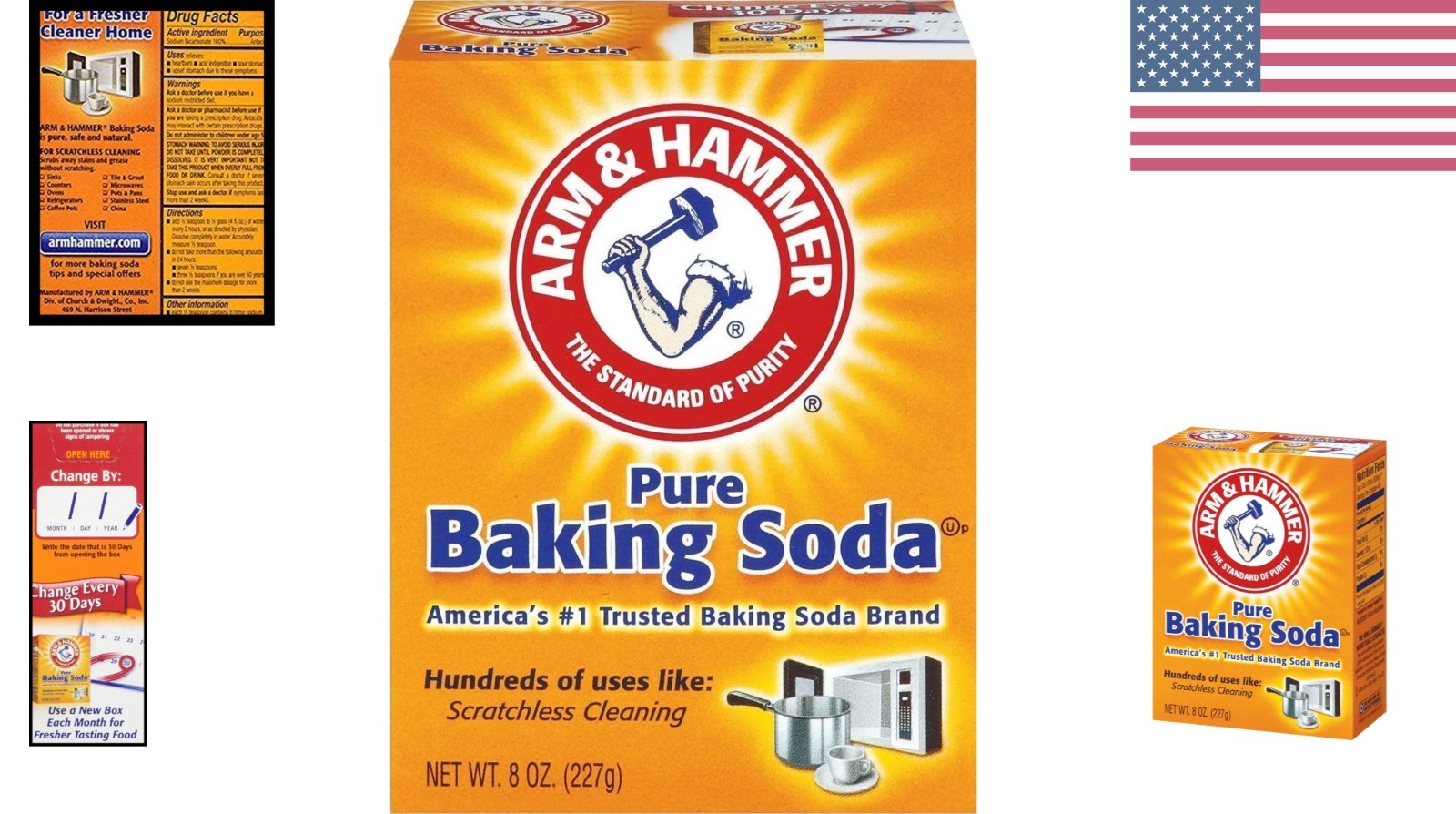 America’s Trusted 16 oz Baking Soda – Chemical-Free Baking and Cleaning Staple