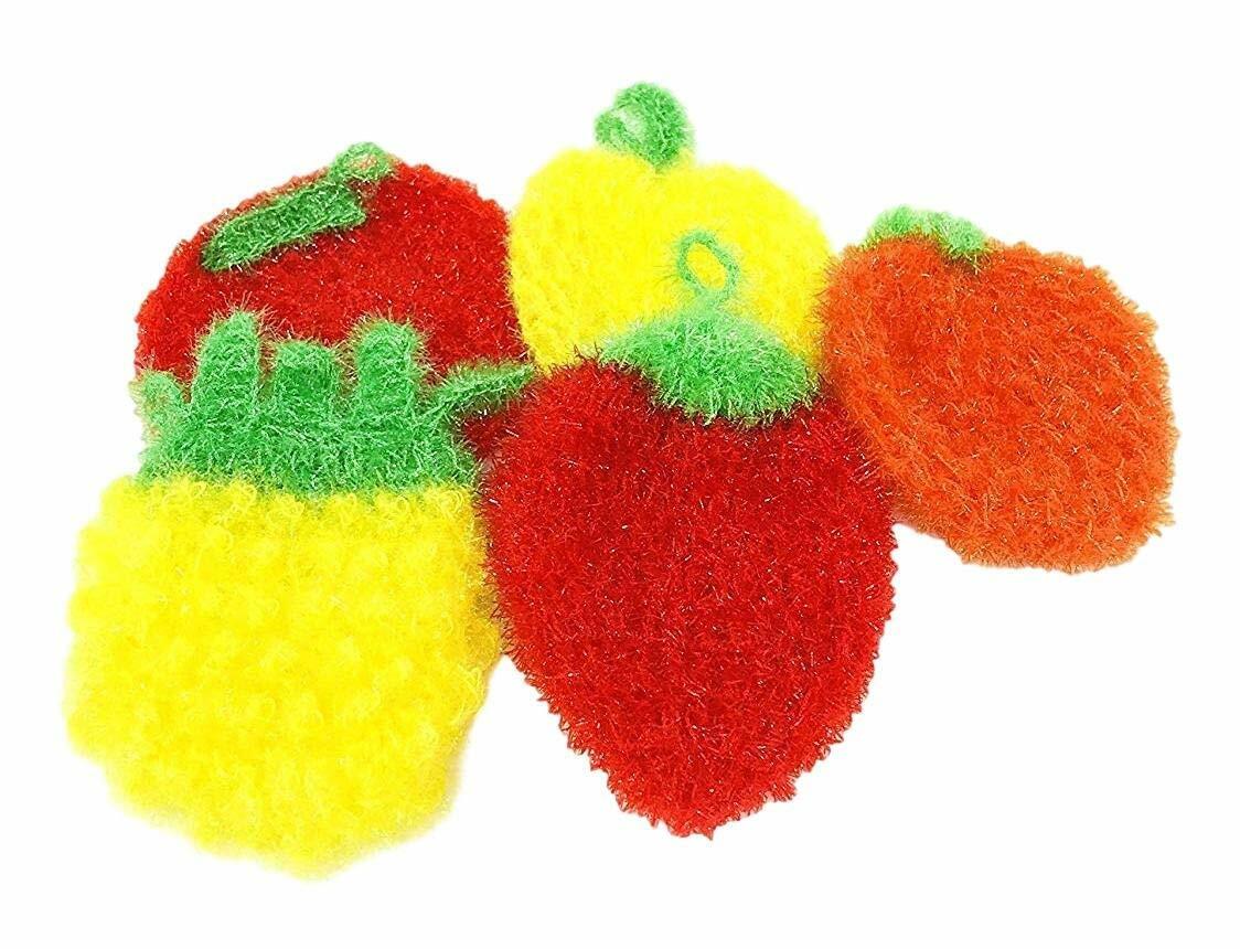 Multi Use Last-Long Non Scratch Odorless Scrubber Dish Wash Fruit Shape Sponges