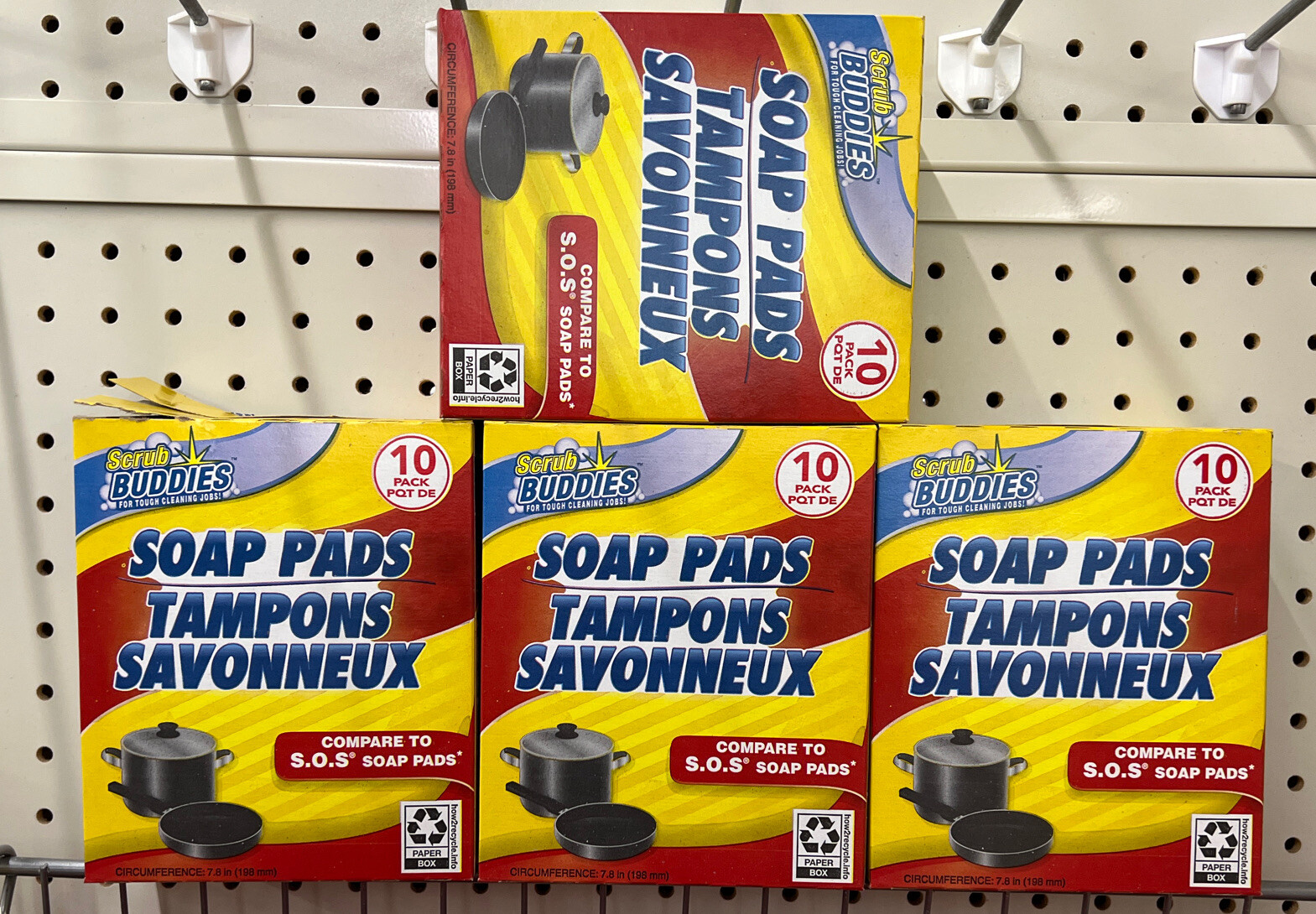 SCRUB BUDDIES STEEL WOOL SCRUBBING SOAP PADS SAVONNEUX ( 10 Pack in a BOX ) NEW