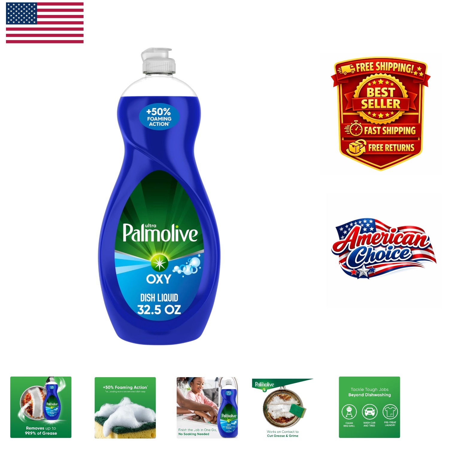 Ultra Degreaser Liquid Soap, 32.5 Fl Oz – No Soaking Needed for Easy Cleaning