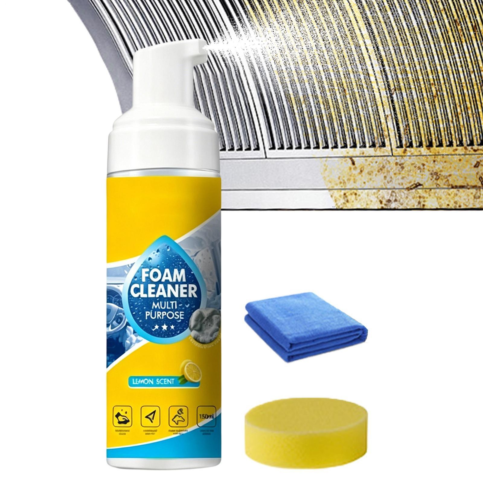 4-in-1 Multi-Enzyme Foam Cleaner, All-Purpose Spray 5oz with Sponge & Towel