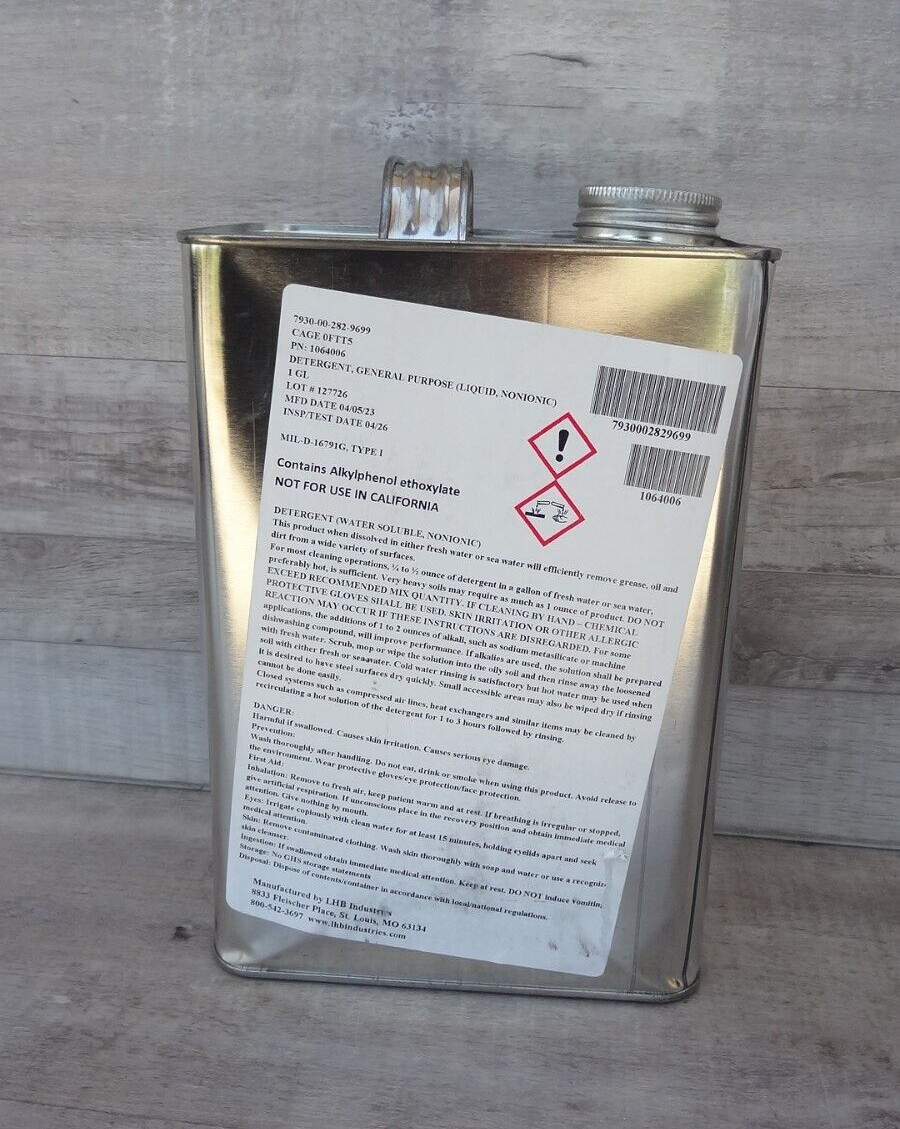 General Purpose Concentrated Liquid Detergent 1 Gal. MIK-D-16791G TYPE 1