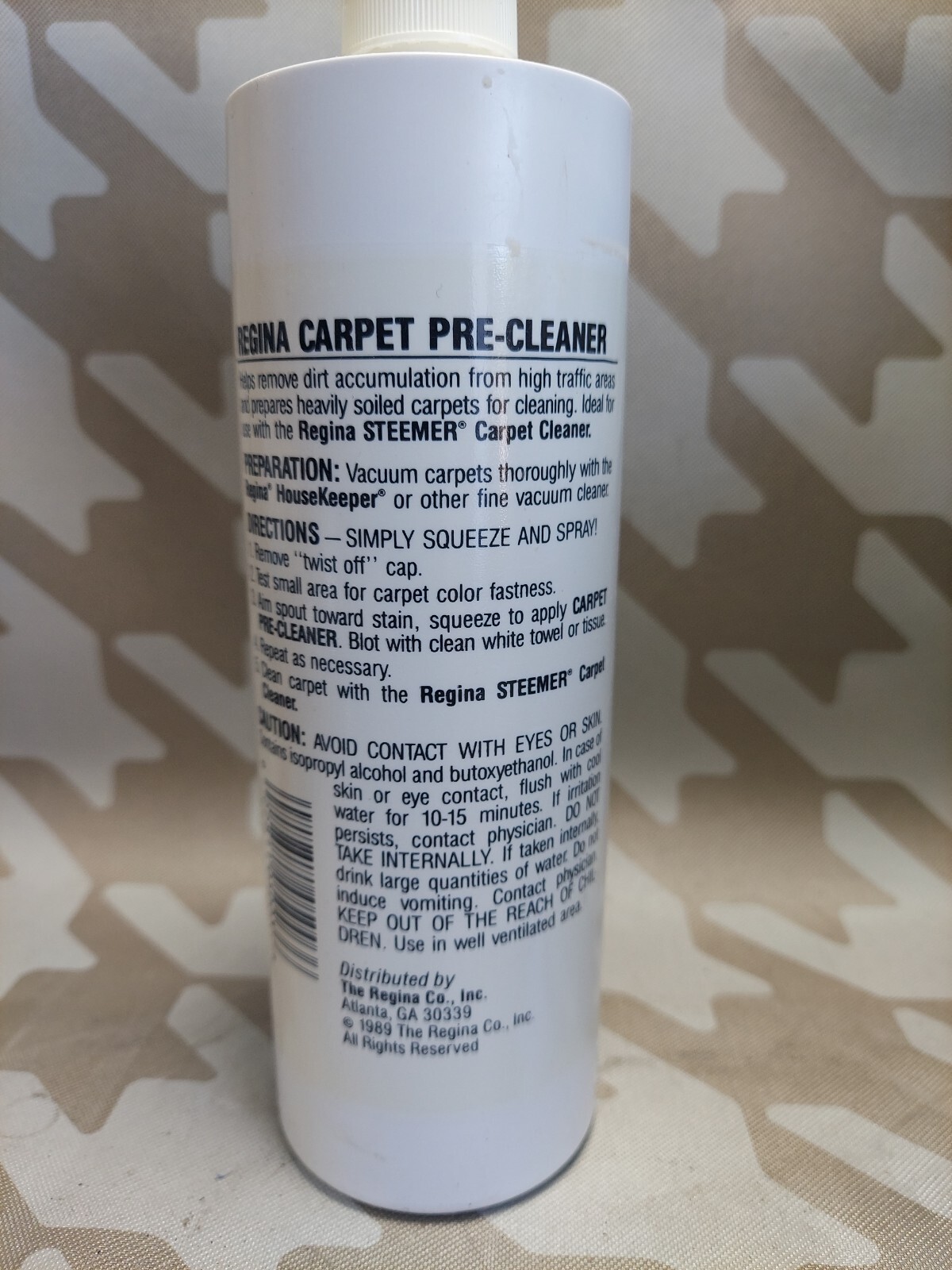 Vintage NOS 1992 Regina Carpet Shampoo Cartridge Steemer Pre Cleaner 16 oz each